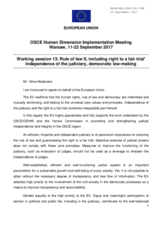 Statement by the European Union