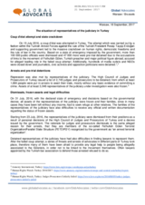 The situation of representatives of the judiciary in Turkey