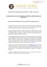 Recommendations by Ordo Iuris