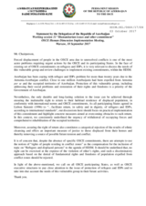 Statement by Azerbaijan
