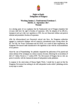 Right of Reply - Hungary