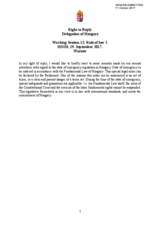 Right of Reply - Hungary