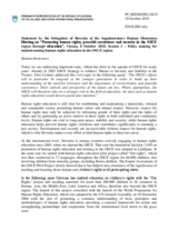 Session 1, Statement