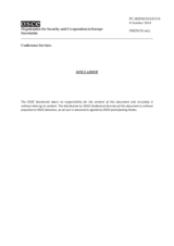 Session 1, Statement