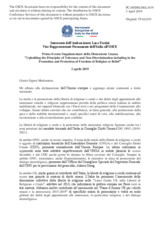 Statement by Amb. Luca Fratini