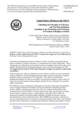 Session 1, Statement