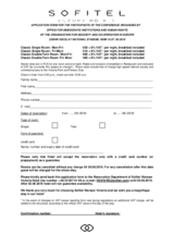 Sofitel - Booking Form