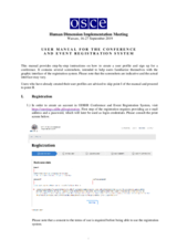 User Manual for the Conference and Event Registration System