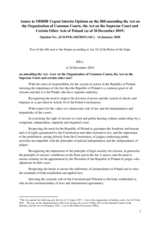 Annex to ODIHR Urgent Interim Opinion on the Bill amending the Act on the Organization of Common Courts, the Act on the Supreme Court and Certain Other Acts of Poland (as of 20 December 2019)