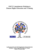 OSCE Commitments Relating to Human Rights Education and Training