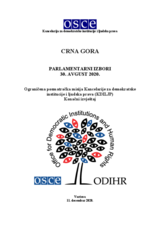 Crna Gora, Parlamentarni Izbori 30. Avgust 2020: Konačni izvještaj