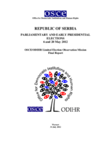 Serbia, Parliamentary and Early Presidential Elections, 6 and 20 May 2012: Final Report