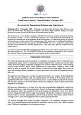 United States, General Elections, 6 November 2012: Statement of Preliminary Findings and Conclusions