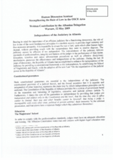 Written Contribution by the Albanian Delegation:  Independence of the Judiciary in Albania