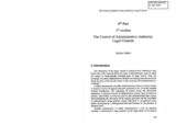 The Control of Administrative Authority: Legal Controls