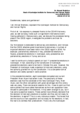 Statement by Azerbaijan Institute for Democracy and Human Rights