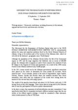 Statement by the Movement for the Renaissance of Northern Epirus