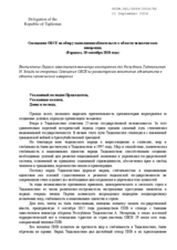 Statement by the Republic of Tajikistan