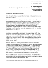 Contribution by the Azerbaijan Institute for Democracy and Human Rights