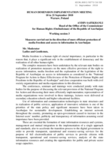 Measures carried out in the direction of more efficient protection of media freedom and access to information in Azerbaijan