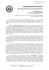 Statement by the United States of America for Working Session 3