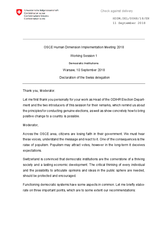 Statement by Switzerland for Working Session 1