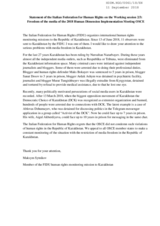 Statement of the Italian Federation for Human Rights