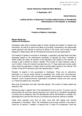 Freedom of Media in Azerbaijan