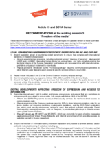 Recommendations on freedom of media