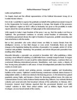 Statement by the Political Movement Group 24
