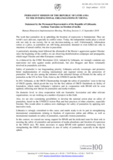 Statement by the Permanent Representative of the Republic of Lithuania Aurimas Taurantas on freedom of media