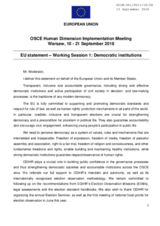 European Union Statement for Working Session 1