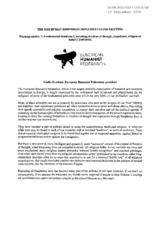 Statement by the European Humanist Federation