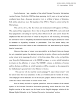 Statement on Polish National Preventive Mechanism Against Torture