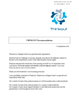 Statement and recommendations by Thinkout