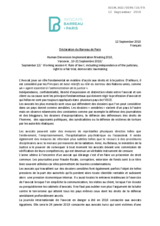 Statement by Paris Bar Association