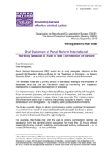 Oral Statement of Penal Reform International for Working Session 5