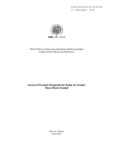 ODIHR CPRSI Baseline study on Access to Personal Documents for Roma in Ukraine 2018