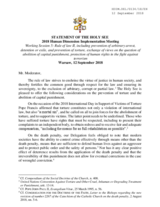 Statement of the Holy See