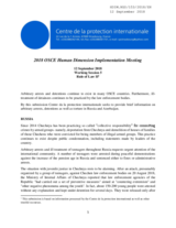 Statement by the Centre de la protection internationale