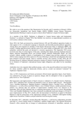 Statement for the Tajikistan 2018 - No Freedom Beyond This Point side-event
