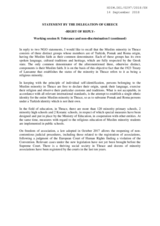 Right of Reply by Greece