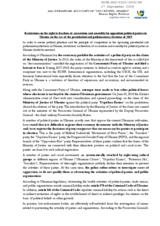 Restrictions on the right to freedom of association and assembly for opposition political parties in Ukraine