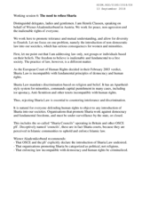 The need to reject Sharia law