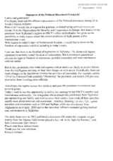 Statement by the Political Movement Group 24