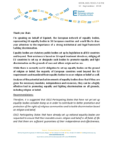 Statement by Equinet - European Network of Equality Bodies