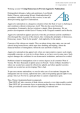 Using democracy to prevent aggressive  nationalism