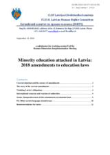Minority education attacked in Latvia