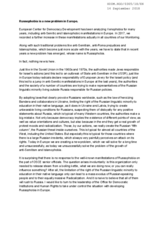 Russophobia is a new problem in Europe.