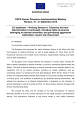 Statement by European Union for Working Session 8